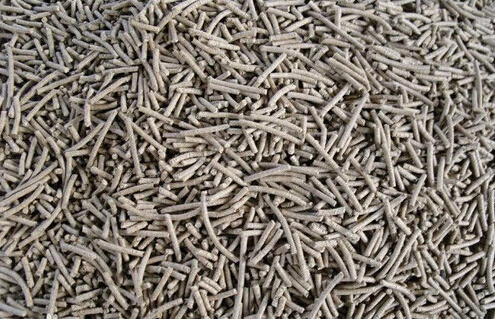 使用吉姆(mǔ)克飼料顆粒(lì)加工機壓製的顆粒飼料